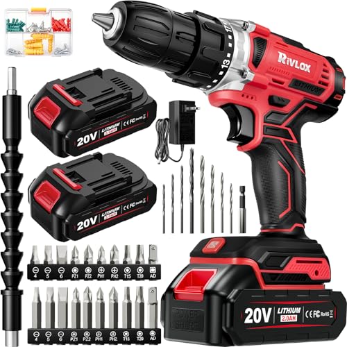 Rivlox 20V Cordless Drill Set